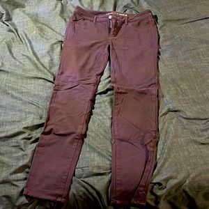 American Eagle Knit Jegging Size 12L - Dark Maroon